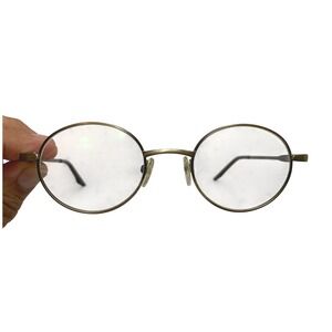 Signature Eyeglasses Bronze Round Filigree Metal Italy Frames Unisex 46/20